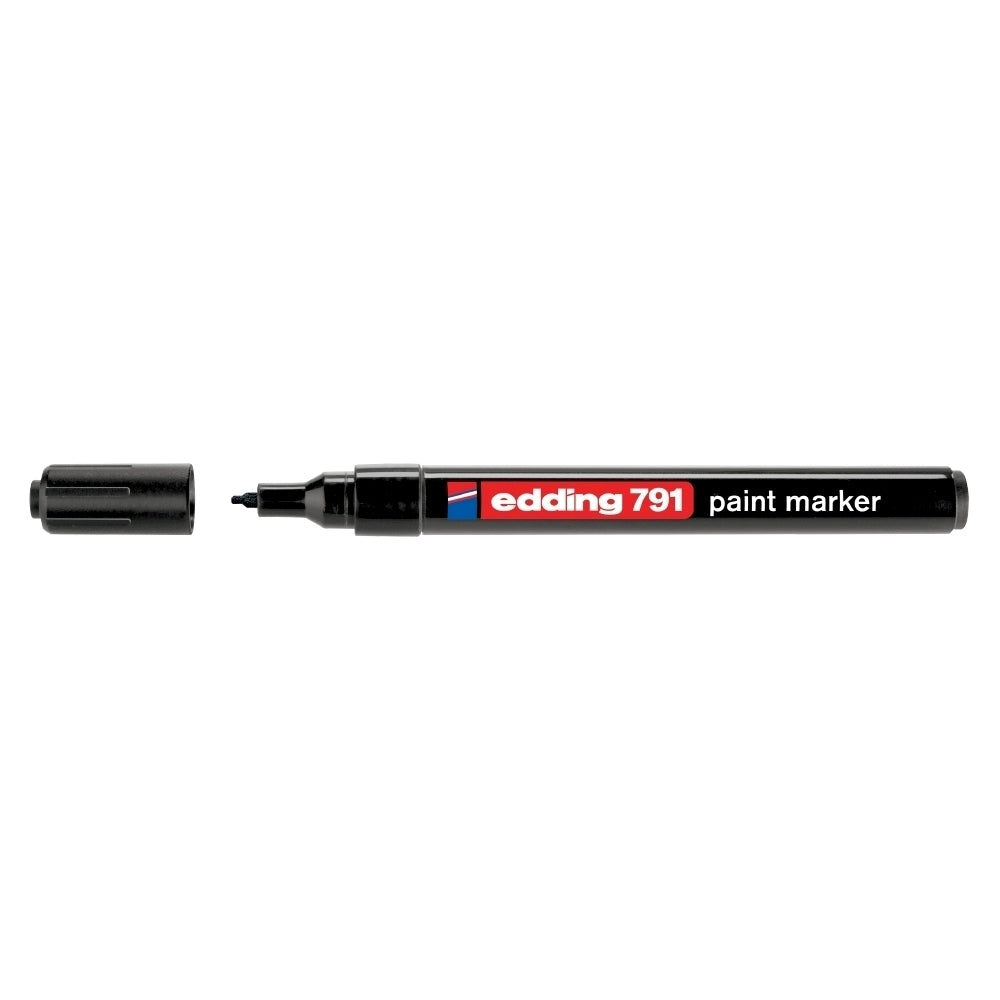 Marker permanent Edding 791, cu vopsea, corp plastic, varf rotund , 1-2 mm, negru Marker permanent Edding 791, cu vopsea, corp plastic, varf rotund , 1-2 mm, negru
